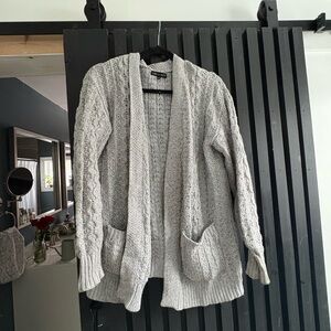 Cozy Gray Knit Cardigan